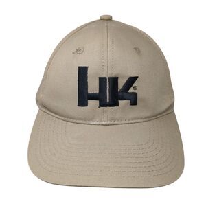 HK Heckler & Koch Strapback Hat Tan One Size Adjustable Embroidered 6 Panel